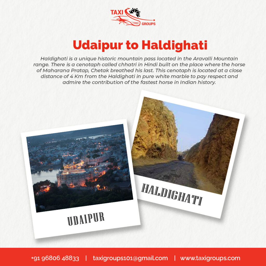 Udaipur to haldighati | taxigroups